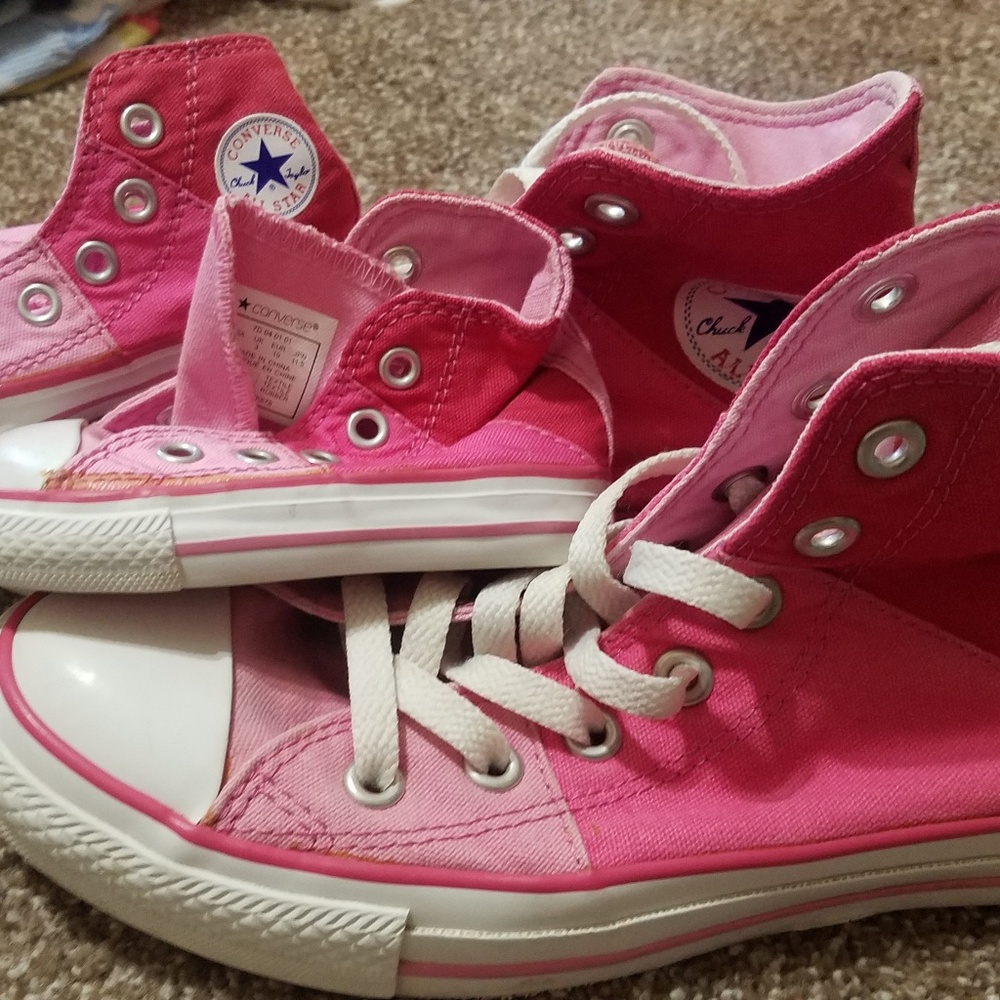 Converse set tricolor pink toddler and adult/youth